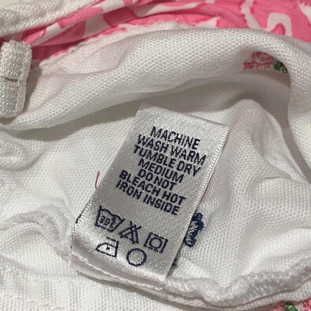 Lilly Pulitzer White Shorts Embroidered Navy Pink Crabs Lobsters Girls Size 10 - Picture 8 of 9